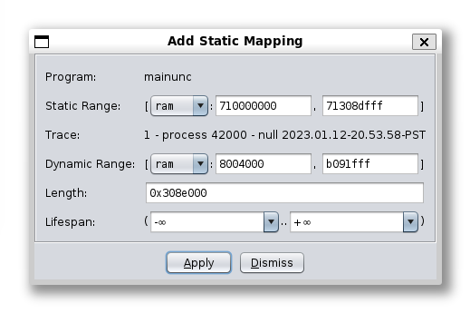 Add Static Mappings dialog set with the instruction above